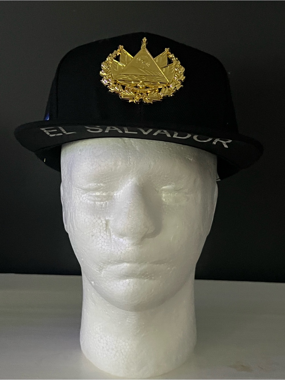 El Salvador Snapback Cap with Gold Emblem